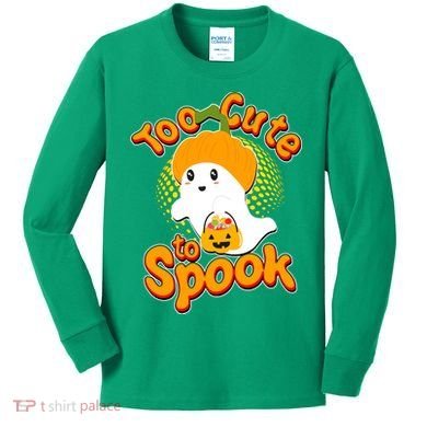 Too Cute To Spook Kids Long Sleeve Shirt