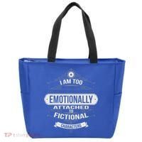 Too Emotionally Attached To Fictional Characters Tote Bag thumb 0