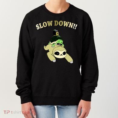 Too Fast Turtle Riding Sloth Women's Sweatshirt