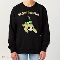 Too Fast Turtle Riding Sloth Women's Sweatshirt thumb 0