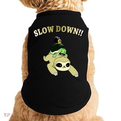 Too Fast Turtle Riding Sloth Doggie Tank