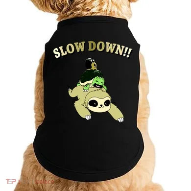 Too Fast Turtle Riding Sloth Doggie Tank