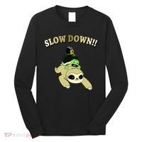 Too Fast Turtle Riding Sloth Long Sleeve Shirt thumb 0
