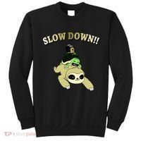 Too Fast Turtle Riding Sloth Sweatshirt thumb 0