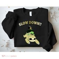 Too Fast Turtle Riding Sloth Sweatshirt thumb 2