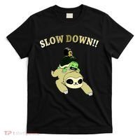 Too Fast Turtle Riding Sloth T-Shirt thumb 0
