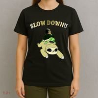 Too Fast Turtle Riding Sloth T-Shirt thumb 4