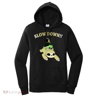 Too Fast Turtle Riding Sloth Women's Hoodie