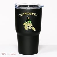 Too Fast Turtle Riding Sloth Tumbler thumb 0