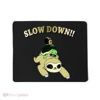 Too Fast Turtle Riding Sloth Mousepad thumb 0