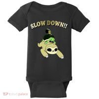 Too Fast Turtle Riding Sloth Baby Bodysuit thumb 0
