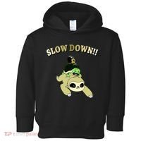 Too Fast Turtle Riding Sloth Toddler Hoodie thumb 0