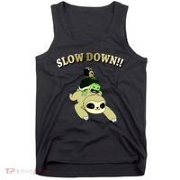 Too Fast Turtle Riding Sloth Tank Top thumb 0