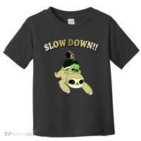 Too Fast Turtle Riding Sloth Toddler T-Shirt thumb 0