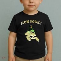 Too Fast Turtle Riding Sloth Toddler T-Shirt thumb 2