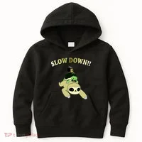 Too Fast Turtle Riding Sloth Kids Hoodie thumb 0