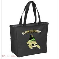 Too Fast Turtle Riding Sloth Tote Bag thumb 2