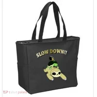 Too Fast Turtle Riding Sloth Tote Bag thumb 2