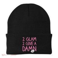 Too Glam To Give A Damn Lipstick Kiss Mark Beanie thumb 0