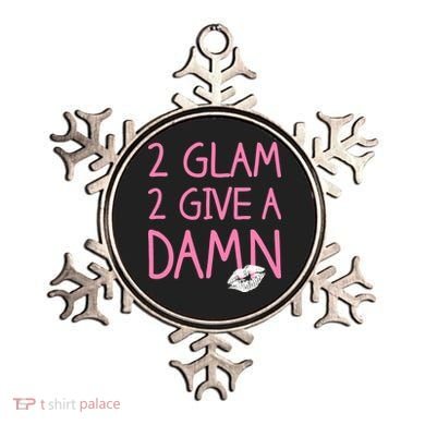 Too Glam To Give A Damn Lipstick Kiss Mark Ornament