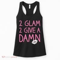 Too Glam To Give A Damn Lipstick Kiss Mark Women's Tank Top thumb 0