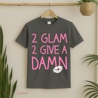 Too Glam To Give A Damn Lipstick Kiss Mark T-Shirt thumb 2