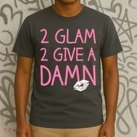 Too Glam To Give A Damn Lipstick Kiss Mark T-Shirt thumb 3