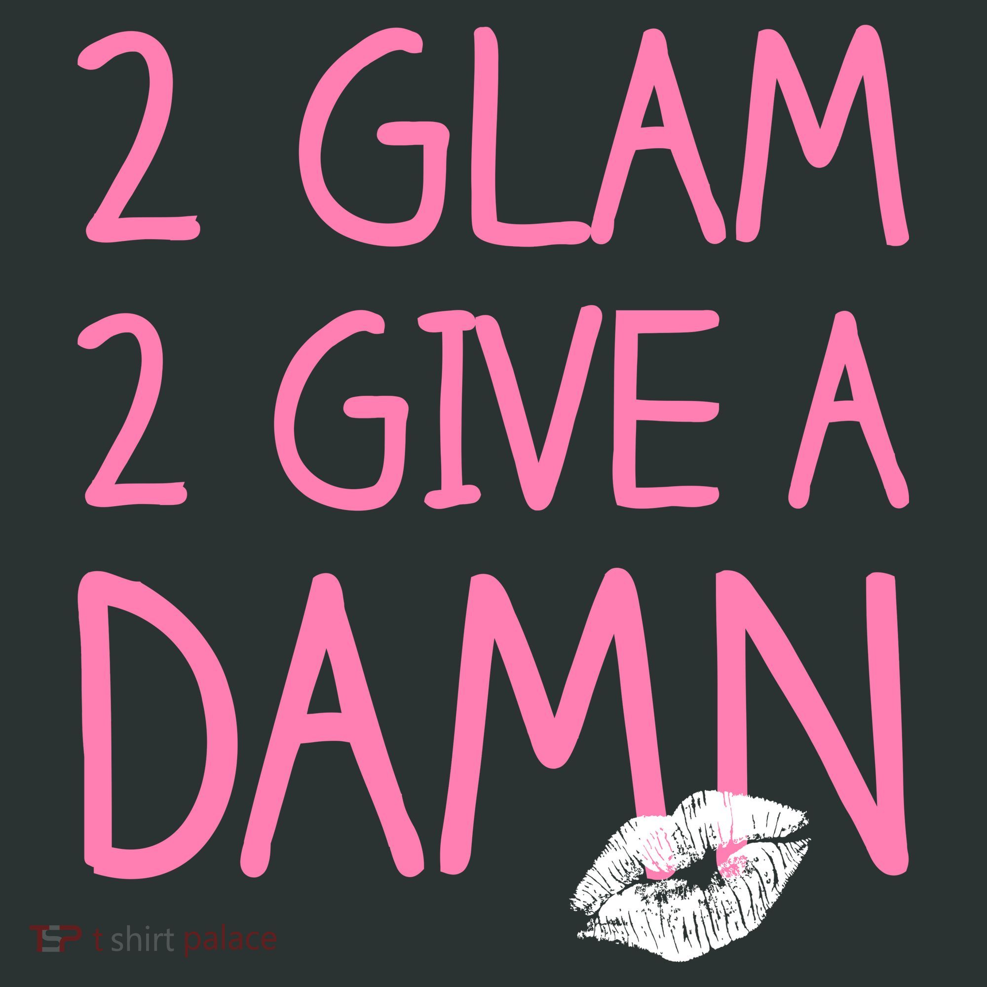 Too Glam To Give A Damn Lipstick Kiss Mark Coaster