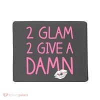 Too Glam To Give A Damn Lipstick Kiss Mark Mousepad thumb 0