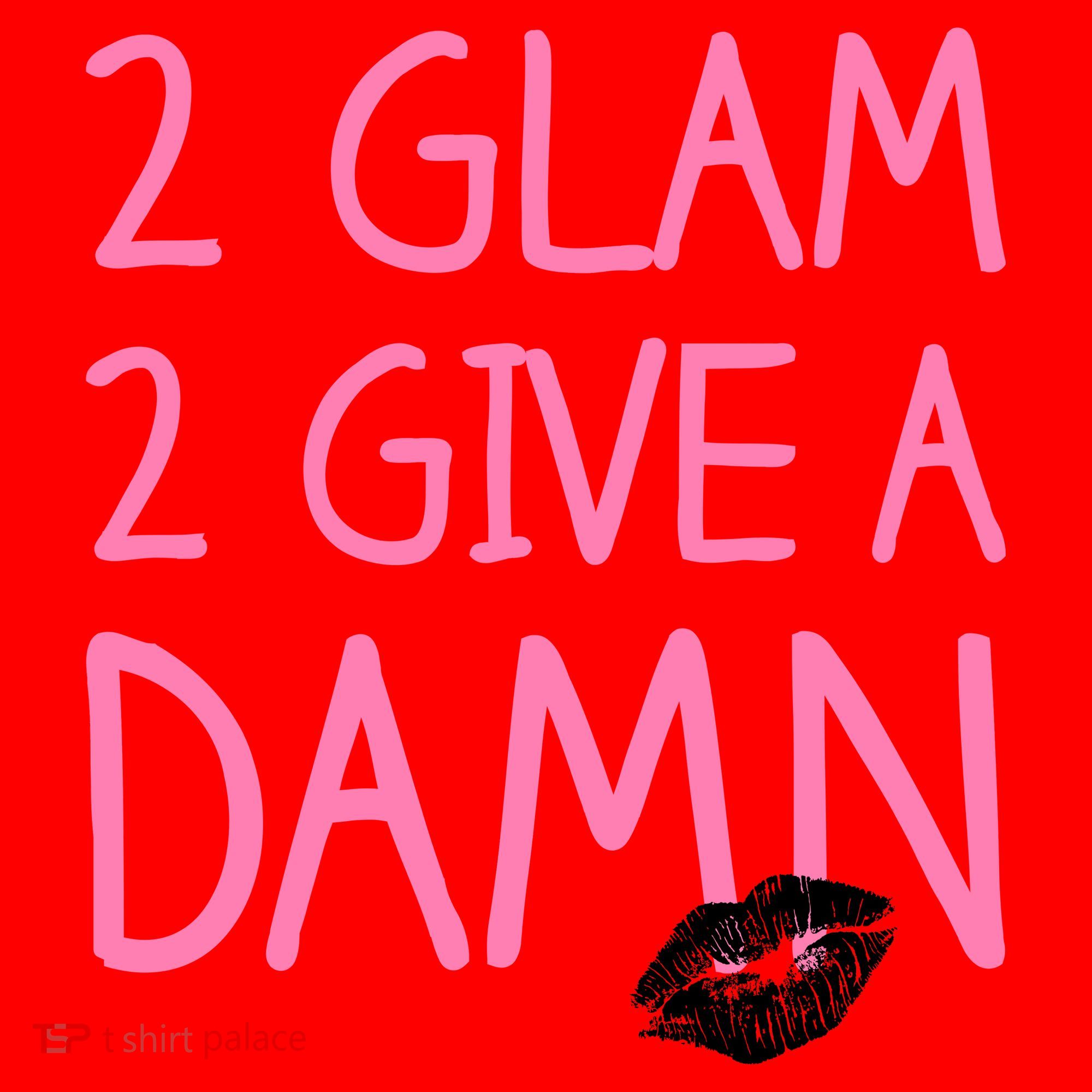 Too Glam To Give A Damn Lipstick Kiss Mark Santa Hat