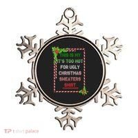 Too Hot For Christmas Sweaters Shirt Ornament thumb 0