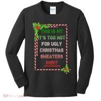 Too Hot For Christmas Sweaters Shirt Kids Long Sleeve Shirt thumb 0