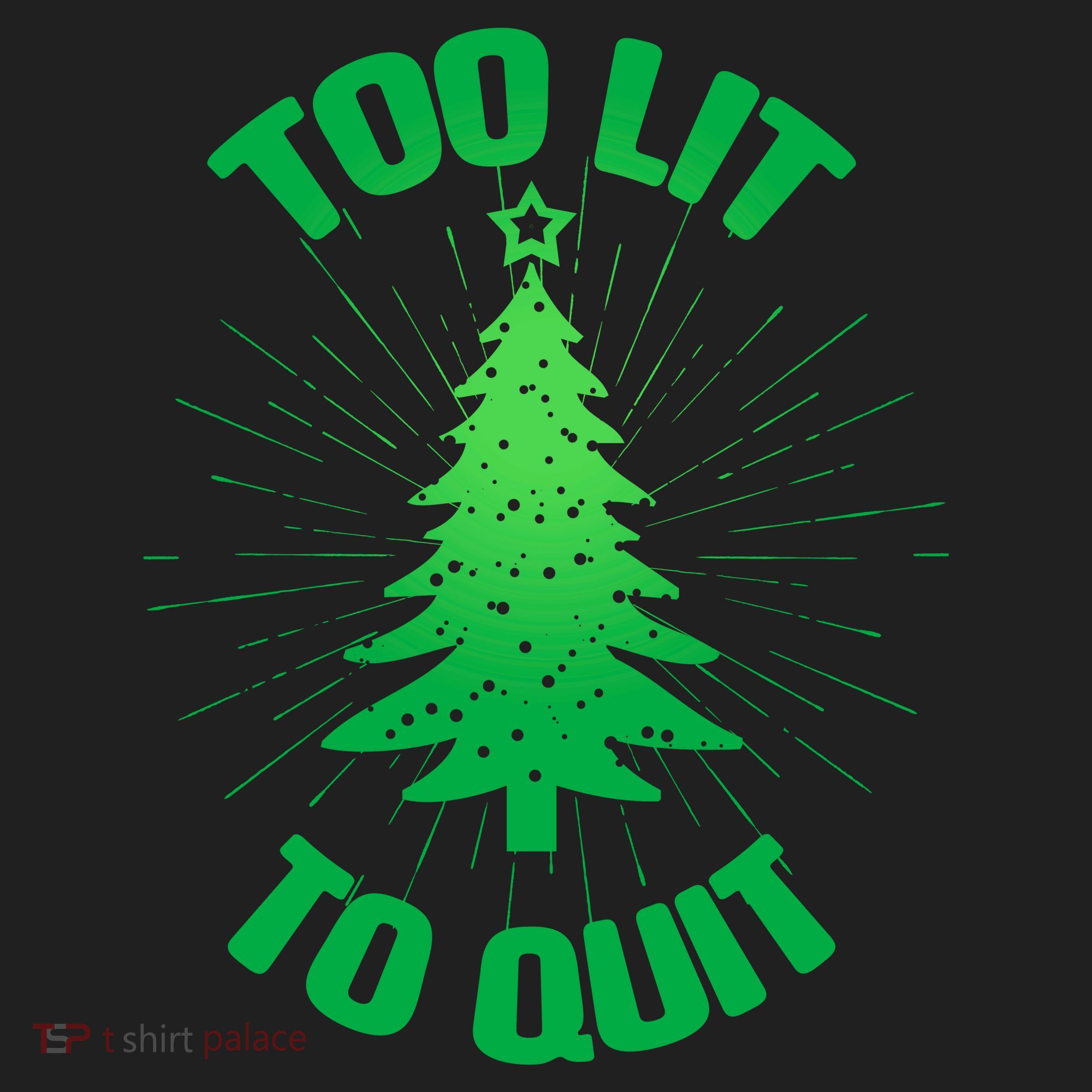 Too Lit Too Quit Funny Christmas Tree Tumbler