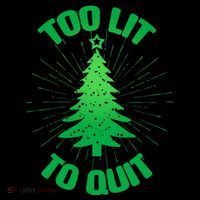 Too Lit Too Quit Funny Christmas Tree Tank Top thumb 6