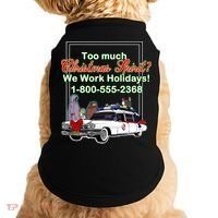 Too Much Christmas Spirit? We Work Holidays! Doggie Tank thumb 0