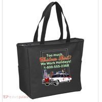 Too Much Christmas Spirit? We Work Holidays! Tote Bag thumb 2