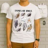 Types Of Owls Educational Collection Cute Owl Lover T-Shirt thumb 6
