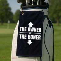 The Owner Of The Boner Funny Golf Towel thumb 2