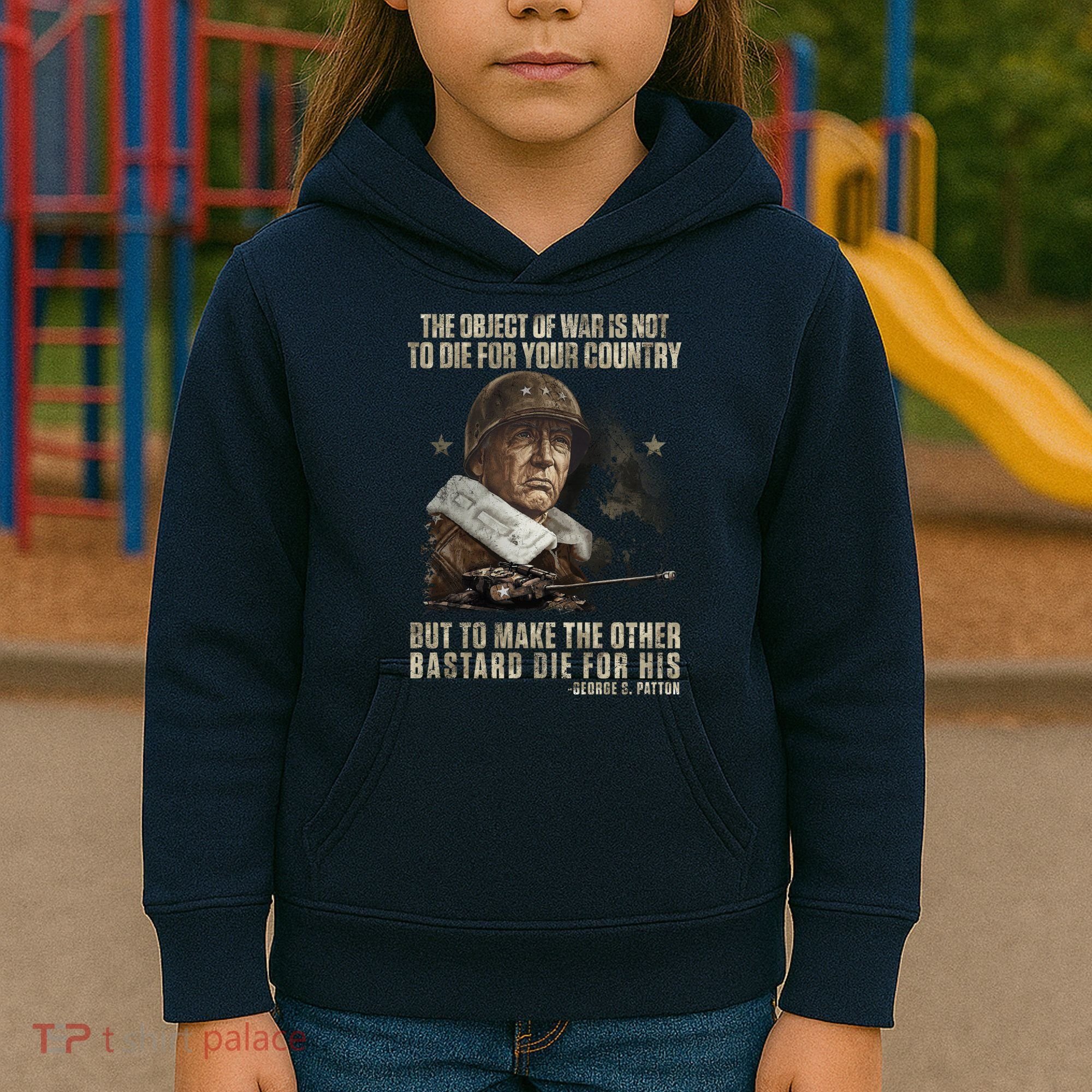 George S Patton Kids Hoodie