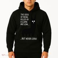 The Odds Of Being Killed By A Llama Are Low But Never Zero Hoodie thumb 2