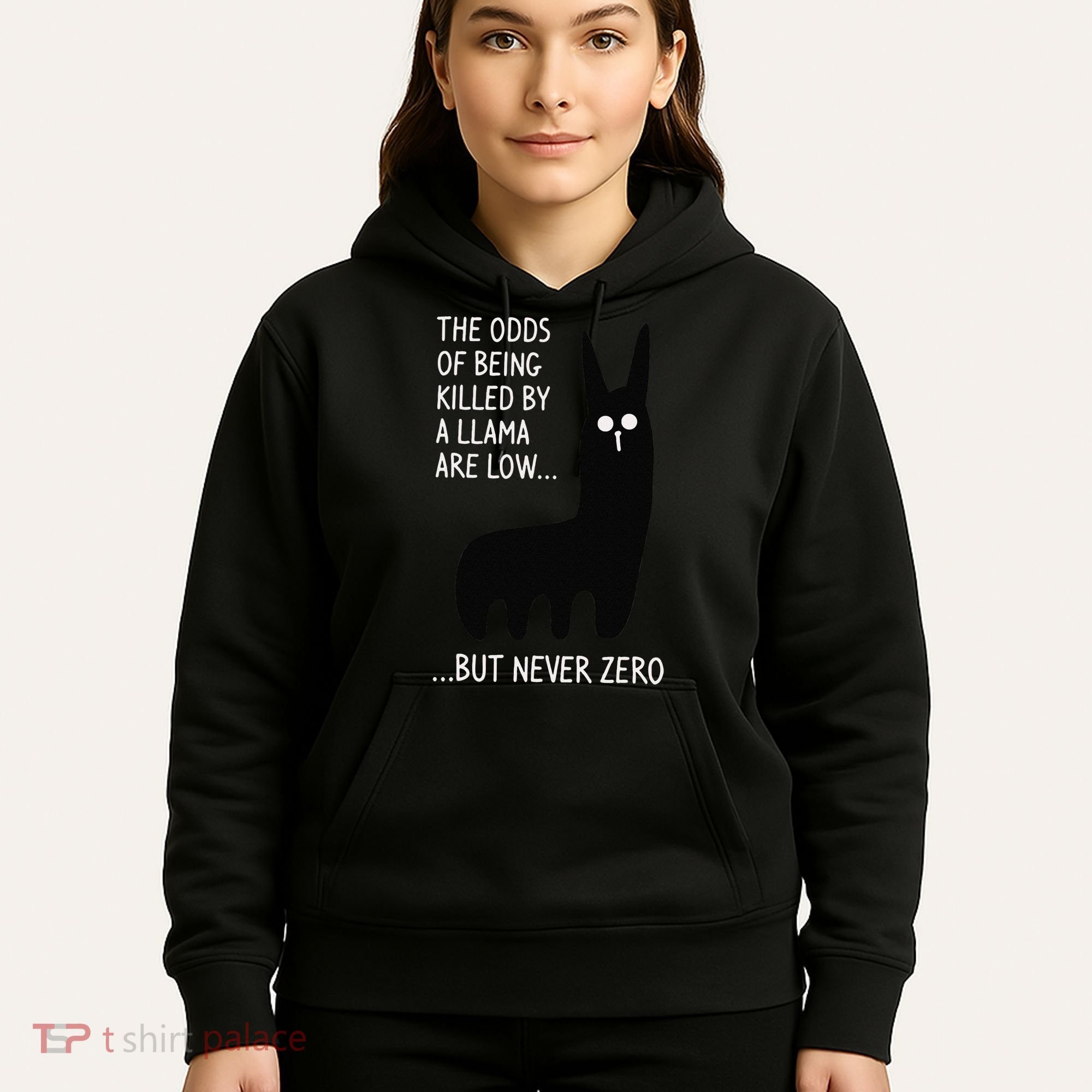 The Odds Of Being Killed By A Llama Are Low But Never Zero Hoodie