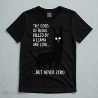 The Odds Of Being Killed By A Llama Are Low But Never Zero T-Shirt thumb 5
