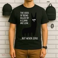 The Odds Of Being Killed By A Llama Are Low But Never Zero T-Shirt thumb 6
