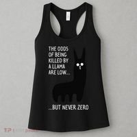 The Odds Of Being Killed By A Llama Are Low But Never Zero Women's Tank Top thumb 3