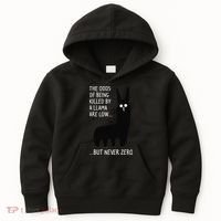 The Odds Of Being Killed By A Llama Are Low But Never Zero Kids Hoodie thumb 0