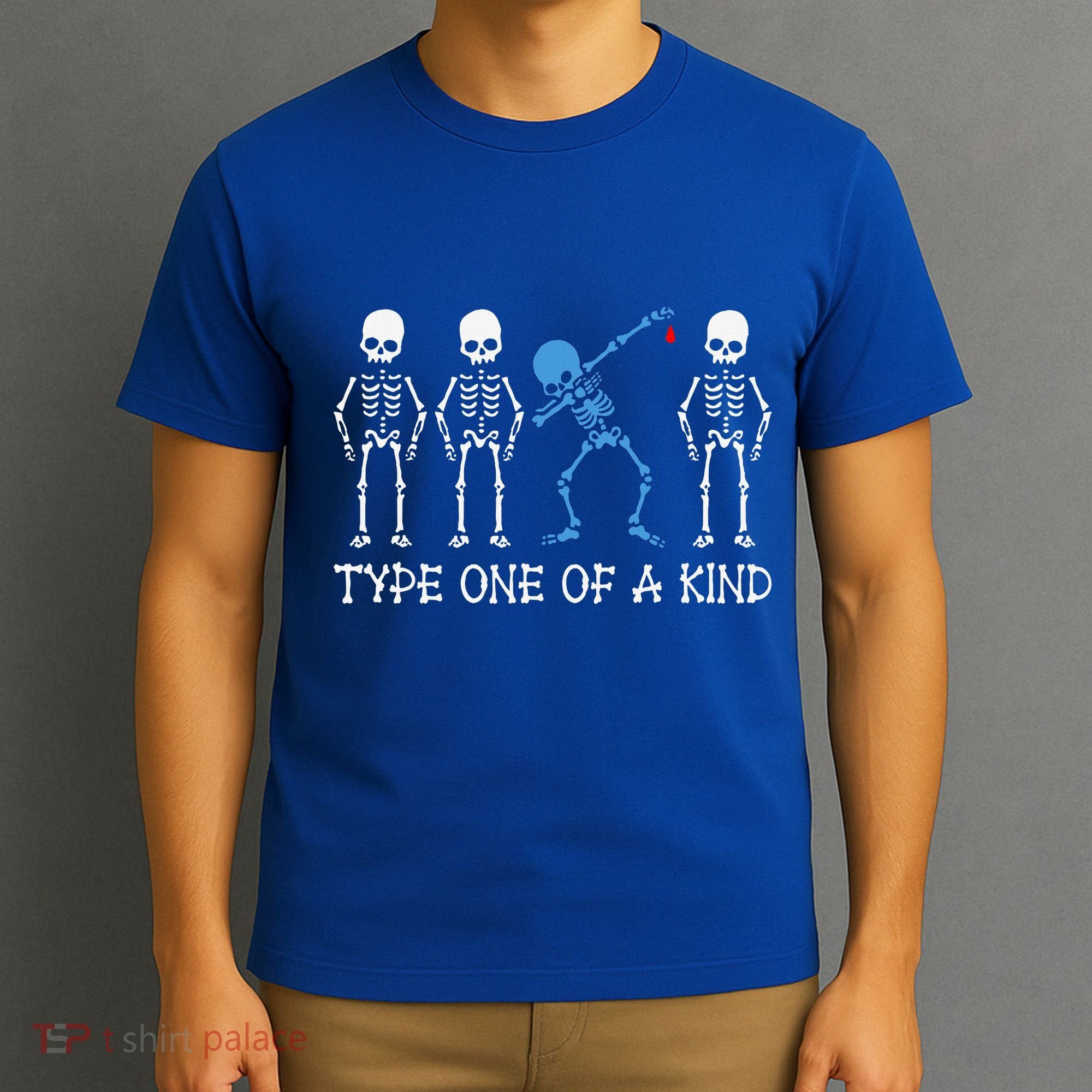 Type One Of A Kind Type 1 Diabetes Awareness Skeleton T-Shirt