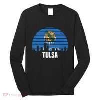 Tulsa Oklahoma Ok Group City Trip Silhouette Flag Long Sleeve Shirt thumb 0