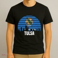 Tulsa Oklahoma Ok Group City Trip Silhouette Flag T-Shirt thumb 3
