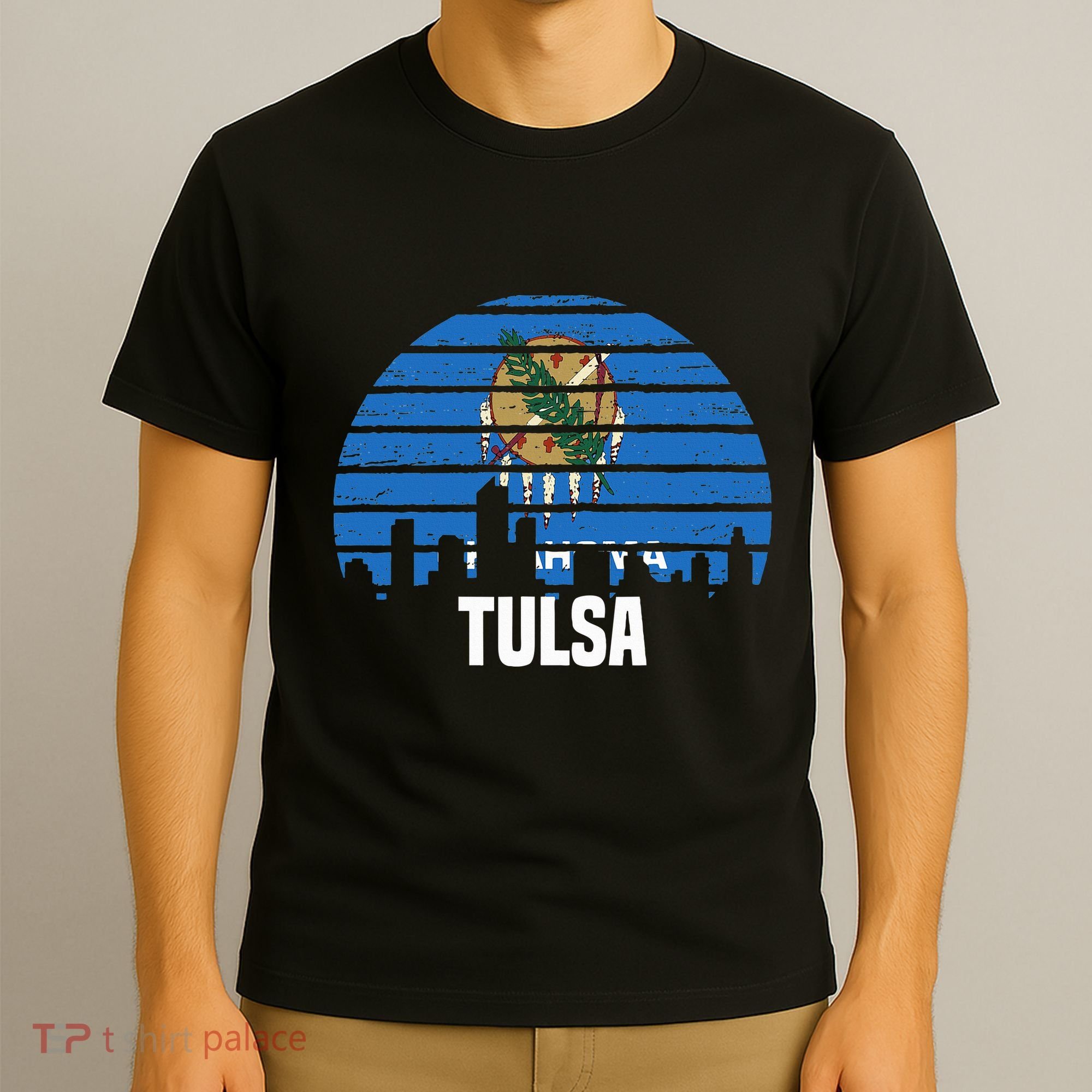Tulsa Oklahoma Ok Group City Trip Silhouette Flag T-Shirt
