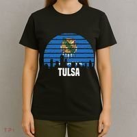 Tulsa Oklahoma Ok Group City Trip Silhouette Flag T-Shirt thumb 4